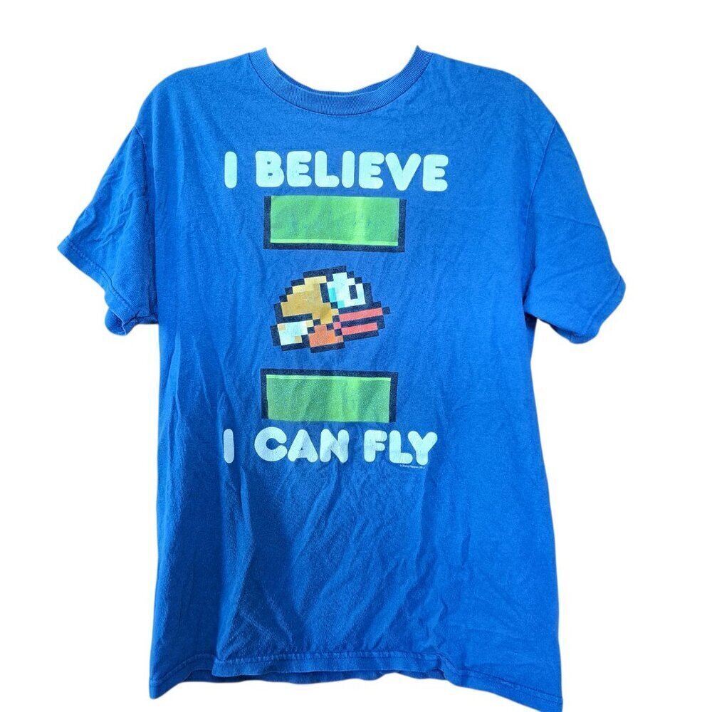 Retro Flying Bird 2013 T-Shirt – Ripple Jonction Blue Tee – Size M